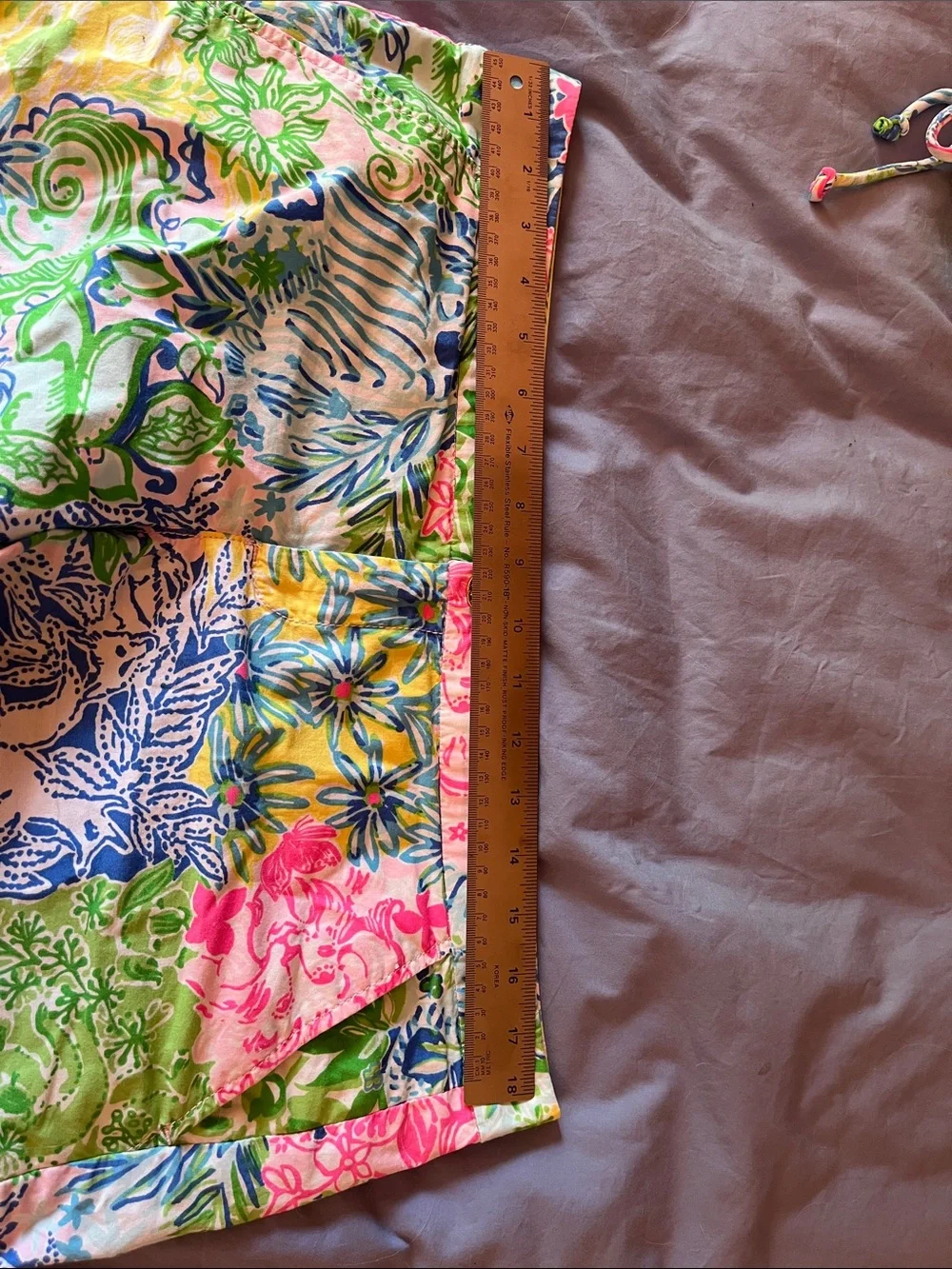 Lilly Pulitzer Multicolor Floral Print Top + matching shorts rare SET